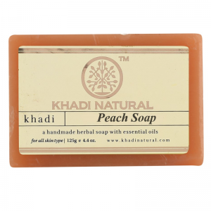  Фото - Глицериновое мыло ручной работы персик Кхади Натурал (Peach soap Khadi Natural), 125 г.