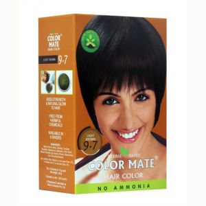  Фото - Натуральная краска для волос на основе хны Color Mate (9.7), светло-коричневый, без амиака 75 г.