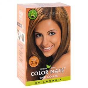  Фото - Натуральная краска для волос на основе хны Color Mate (9.4), золотисто-коричневый, без амиака 75 г.