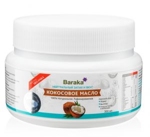 Фото - Кокосовое рафинированное масло Барака для готовки (Coconut Oil Baraka), 300 мл.
