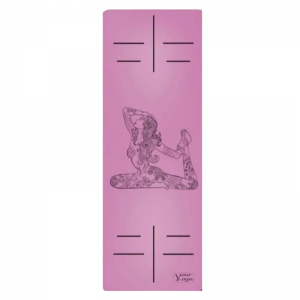  Фото - Каучуковый коврик для йоги Non Slip «Pigeon» Your Yoga 183х65х0,4 см, розовый
