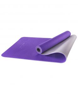  Фото - Коврик для йоги Starfit, 173x61x0,5 см, фиолетовый/серый