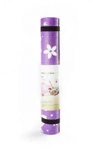  Фото - Коврик для йоги Flower 175х60х0,4 см, с рисунком, фиолетовый