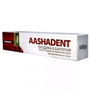  Фото - Натуральная зубная паста Аашадент Гвоздика и Барлерия Ааша Хербалс (Aashadent Aasha Herbals), 100 г.