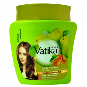  Фото - Маска для сухих волос с Оливой, Миндалём и Хной Дабур Ватика (Virgin Olive Deep Conditioning Hair Mask Dabur Vatika), 500 г.