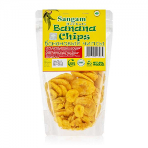  Фото - Банановые чипсы Сангам Хербалс (Banana Chips Sangam Herbals), 100 г.