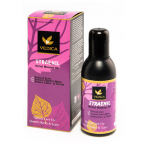  Фото - Травяное массажное масло от растяжек и рубцов Ведика (Straenil Herbal Massage Oil Vedica), 100 мл.