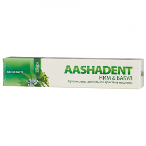  Фото - Натуральная зубная паста Аашадент Ним-Бабул Ааша Хербалс (Aashadent Aasha Herbals), 100 г.