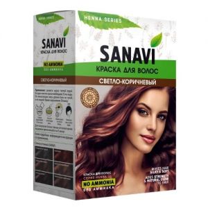  Фото - Краска для волос без аммиака тон «Светло-Коричневый» Санави (Henna Series No Ammonia Sanavi), 75 г.