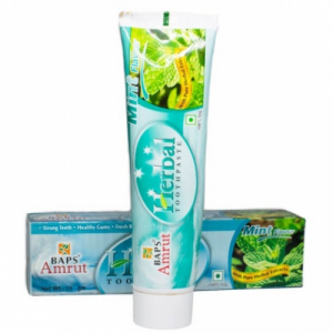  Фото - Травяная зубная паста с мятой Бапс Амрут (Herbal Toothpaste Mint Flavour Baps Amrut), 25 г.