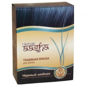  Фото - Травяная краска для волос черный индиго Ааша Хербалс (Aasha Herbals), 60 г.