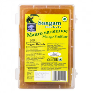  Фото - Манго вяленное жёлтое Сангам Хербалс (Mango Fruitbar Sangal Herbals), 200 г.
