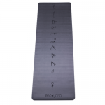 Коврик для йоги Сурья Намаскар Чёрный Эгойога (Surya Namaskar Black Egoyoga), полиуретан/каучук 185х68х0,2 см.