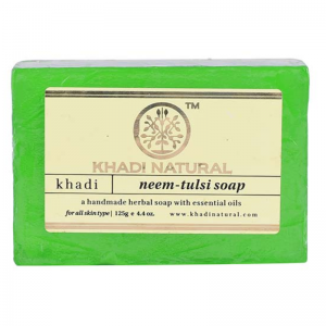  Фото - Глицериновое мыло ручной работы с нимом и тулси Кхади Натурал (Neem-Tulsi soap Khadi Natural), 125 г.