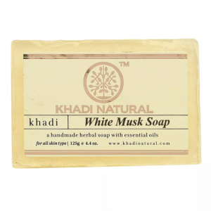  Фото - Глицериновое мыло ручной работы с белым мускусом Кхади Натурал (White musk soap Khadi Natural), 125 г.