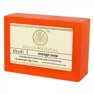  Фото - Глицериновое мыло ручной работы с апельсином Кхади Натурал (Orange soap Khadi Natural), 125 г.