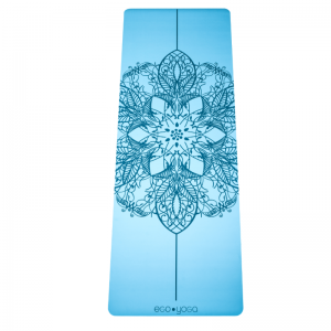  Фото - Коврик для йоги Мандала Голубой Эгойога (Mandala Blue Egoyoga), полиуретан/каучук 185х68х0,4 см.
