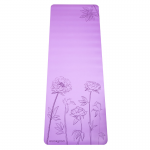 Коврик для йоги Пионы Фиолетовый Эгойога (Pions Purple Egoyoga), полиуретан/каучук 185х68х0,4 см.