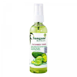  Фото - Тонер «Огуречная вода» Сангам Хербалс (Ayurvedic Skin Toner Cucumber Water Sangam Herbals), 100 мл.