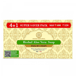  Фото - Глицериновое мыло с Алоэ Вера Кхади Натурал (Herbal Aloe Vera soap Khadi Natural), упаковка 5 шт.