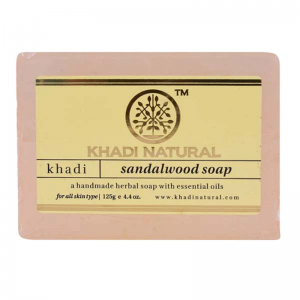  Фото - Глицериновое мыло ручной работы с сандалом Кхади Натурал (Sandalwood soap Khadi Natural), 125 г.