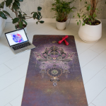 Коврик для йоги Медитация Эгойога для путешествий (Meditation Travel Egoyoga), микрофибра/каучук 173х61х0,1 см.