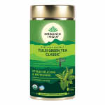 Чай Тулси Зелёный Классический Органик Индия (Tulsi green tea classic Organic India) в металлической банке, 100 г.