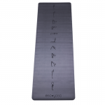 Коврик для йоги Сурья Намаскар Серый Эгойога (Surya Namaskar Grey Egoyoga), полиуретан/каучук 185х68х0,2 см.