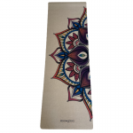 Коврик для йоги джутовый Мандала Цветной Эгойога (Mandala Color Jute Egoyoga), джут/каучук 183х61х0,3 см.