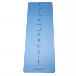Коврик для йоги Сурья Намаскар Синий Эгойога (Surya Namaskar Blue Egoyoga), полиуретан/каучук 183х68х0,2 см.