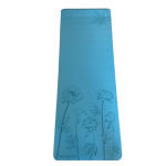 Коврик для йоги Пионы Синий Эгойога (Pions Blue Egoyoga), полиуретан/каучук 185х68х0,4 см.