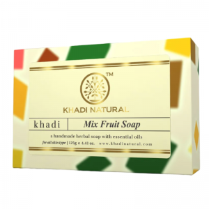  Фото - Глицериновое мыло ручной работы фруктовый микс Кхади Натурал (Mix fruit soap Khadi Natural), 125 г.