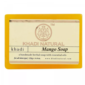  Фото - Глицериновое мыло ручной работы с манго Кхади Натурал (Mango soap Khadi Natural), 125 г.