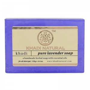 Фото - Глицериновое мыло ручной работы с лавандой Кхади Натурал (Pure lavender soap Khadi Natural), 125 г.