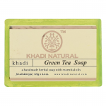 Глицериновое мыло ручной работы зелёный чай Кхади Натурал (Green tea soap Khadi Natural), 125 г.