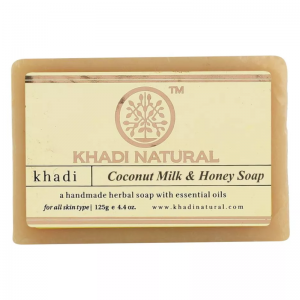  Фото - Глицериновое мыло ручной работы Кокосовое молоко и Мёд Кхади Натурал (Coconut milk & Honey Khadi Natural), 125 г.
