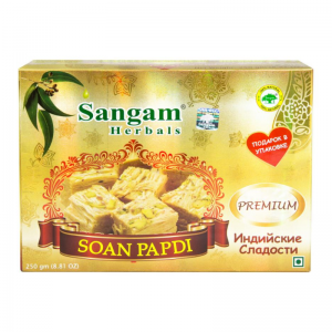  Фото - Халва индийская Соан Папди Премиум Сангам Хербалс (Soan Papdi Premium Sangam Herbals), 250 г.