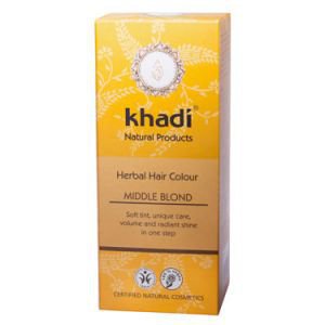  Фото - Краска растительная для волос Средний Блондин Кхади (Herbal Hair Colour Middle Blond Khadi), 100 г.