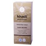 Краска растительная для волос Темно-коричневый Кхади (Herbal Hair Colour Dark Brown Khadi), 100 г.
