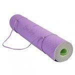Коврик для йоги Devi Yoga Fruits Инжир, 183x61x0,5 см, лилово-салатовый