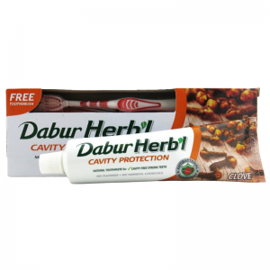  Фото - Зубная паста Хербл Гвоздика Дабур (Herb'l Clove Toothpaste Dabur), 150 г. + зубная щётка