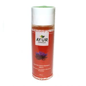  Фото - Аюрведический Хербал Шампунь Шафран Аюрганга (Ayurvedic Herbal Shampoo Saffron Ayurganga), 200 мл.