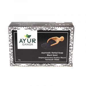  Фото - Аюрведическое мыло Черный Тмин Аюрганга (Ayurvedic soap Black Seed Ayurganga), 75 г.