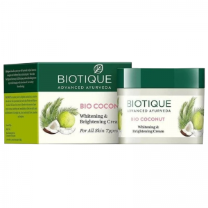  Фото - Отбеливающий и осветляющий крем для лица Био Кокос Биотик (Bio Coconut Whitening & Brightening Cream Biotique), 50 г.