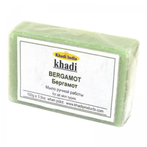  Фото - Глицериновое мыло ручной работы Бергамот Кхади (Bergamot soap Khadi), 100 г.  