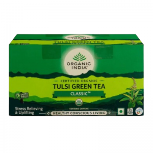  Фото - Чай Тулси Зелёный Классический Органик Индия (Tulsi green tea classic Organic India), 25 пак.