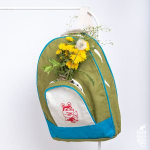  Фото - Сумка, рюкзак, оливковый, 100 % джут