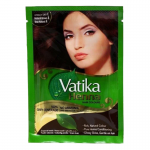 Краска для волос на основе натуральной хны тон 4 Натуральный коричневый Дабур Ватика (Henna Hair Colours Natural Brown Dabur Vatika), 60 г.