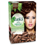 Краска для волос на основе натуральной хны тон 4.5 Тёмно-коричневый Дабур Ватика (Henna Hair Colours Dark Brown Dabur Vatika), 60 г.