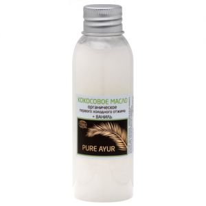  Фото - Кокосовое масло органическое первого холодного отжима с ароматом ванили Пьюр Аюр (Extra Virgin Coconut Oil Pure Ayur), 100 мл.